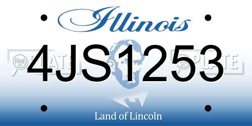 4JS1253 Illinois License Plate