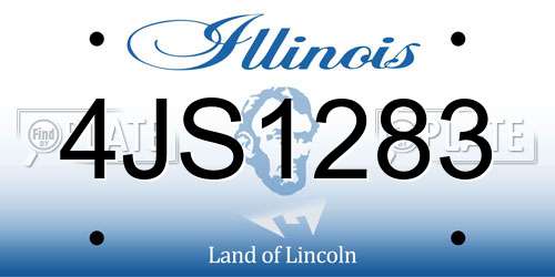 4JS1283 Illinois License Plate