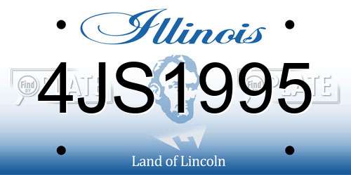 4JS1995 Illinois License Plate