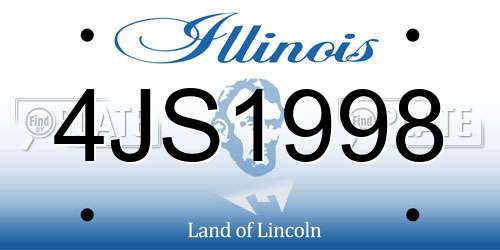 4JS1998 Illinois License Plate