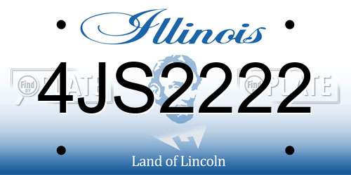 4JS2222 Illinois License Plate