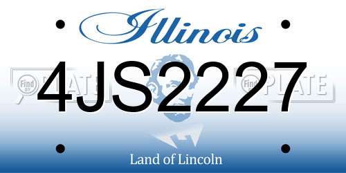 4JS2227 Illinois License Plate
