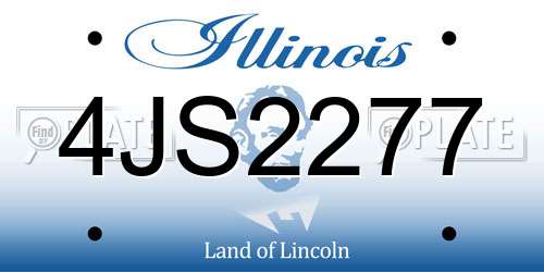 4JS2277 Illinois License Plate