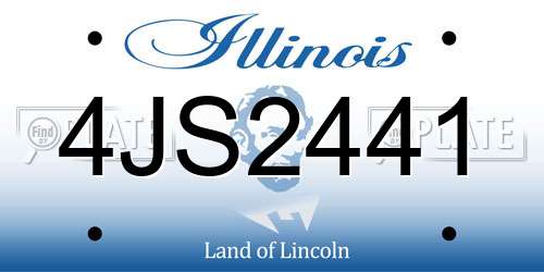 4JS2441 Illinois License Plate