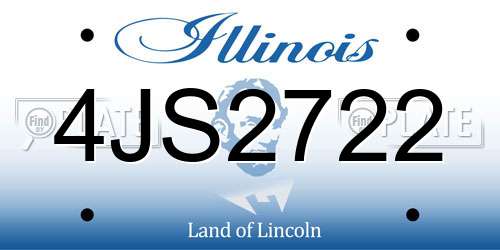 4JS2722 Illinois License Plate
