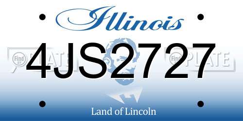 4JS2727 Illinois License Plate
