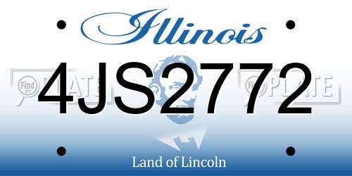 4JS2772 Illinois License Plate