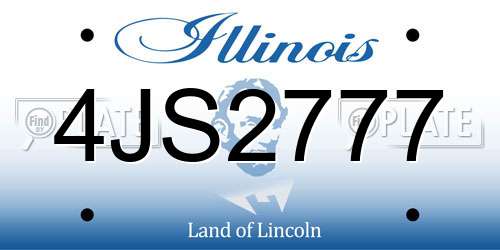 4JS2777 Illinois License Plate