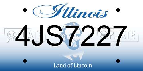 4JS7227 Illinois License Plate