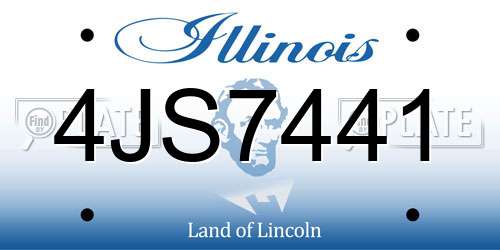 4JS7441 Illinois License Plate