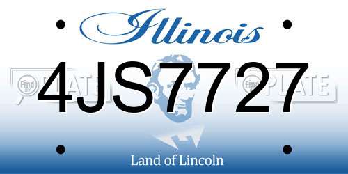4JS7727 Illinois License Plate