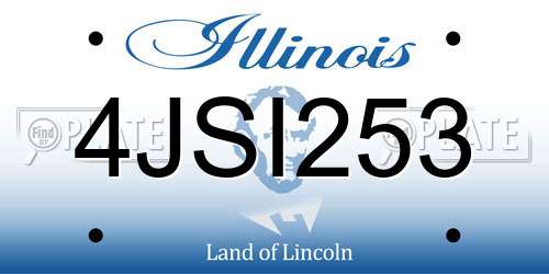 4JSI253 Illinois License Plate