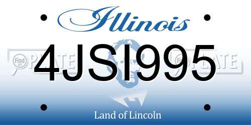4JSI995 Illinois License Plate