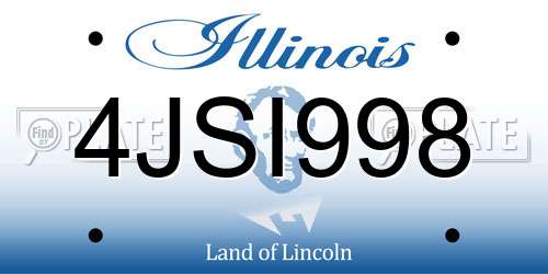 4JSI998 Illinois License Plate