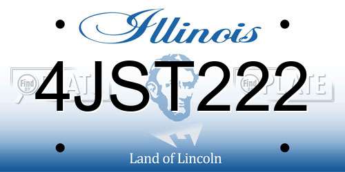 4JST222 Illinois License Plate