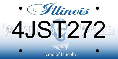 4JST272 Illinois License Plate