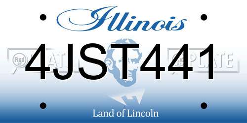 4JST441 Illinois License Plate