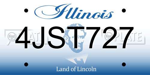 4JST727 Illinois License Plate