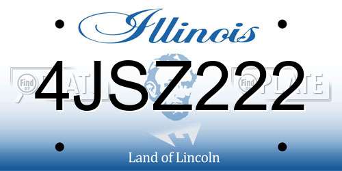 4JSZ222 Illinois License Plate