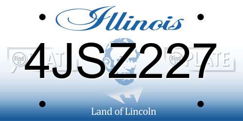 4JSZ227 Illinois License Plate
