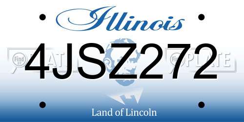 4JSZ272 Illinois License Plate