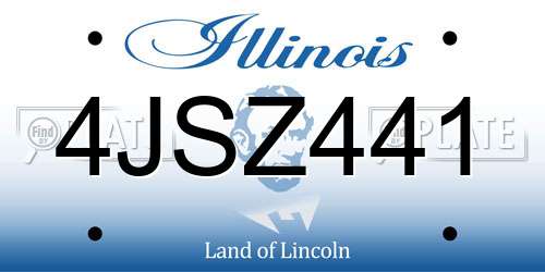 4JSZ441 Illinois License Plate