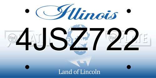 4JSZ722 Illinois License Plate