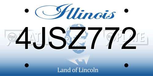 4JSZ772 Illinois License Plate
