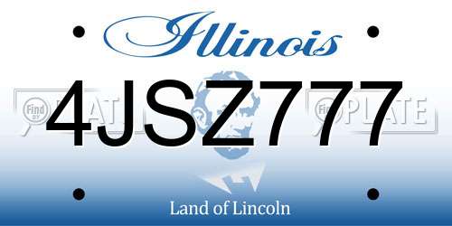 4JSZ777 Illinois License Plate