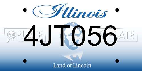 4JT056 Illinois License Plate