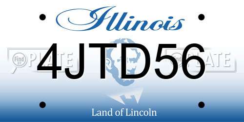 4JTD56 Illinois License Plate