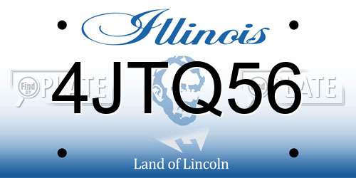 4JTQ56 Illinois License Plate