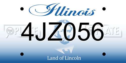 4JZ056 Illinois License Plate