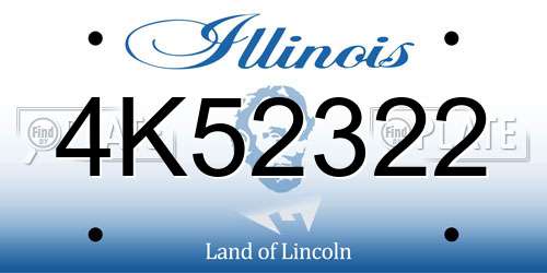 4K52322 Illinois License Plate