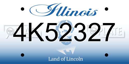 4K52327 Illinois License Plate