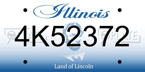 4K52372 Illinois License Plate
