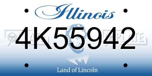 4K55942 Illinois License Plate