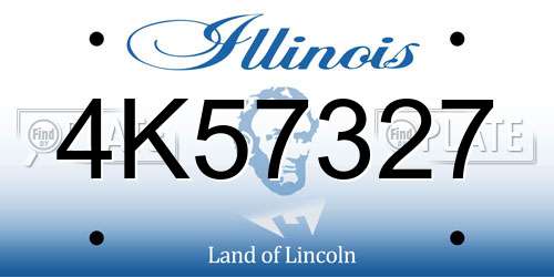 4K57327 Illinois License Plate