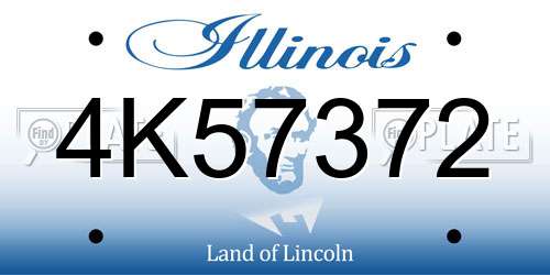 4K57372 Illinois License Plate