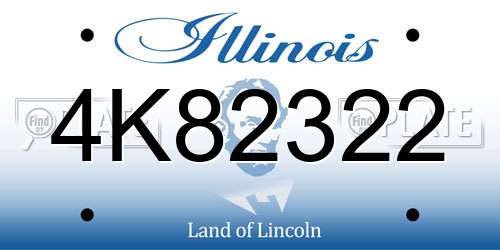 4K82322 Illinois License Plate