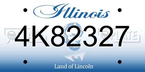 4K82327 Illinois License Plate