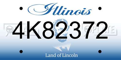 4K82372 Illinois License Plate