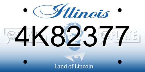 4K82377 Illinois License Plate