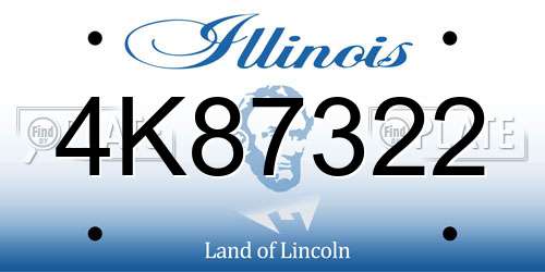 4K87322 Illinois License Plate