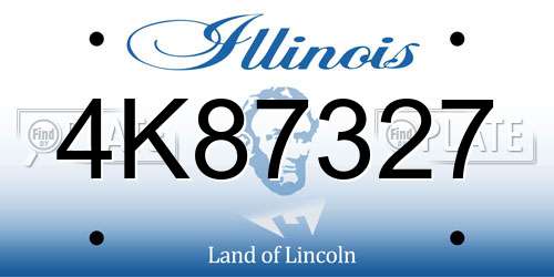 4K87327 Illinois License Plate