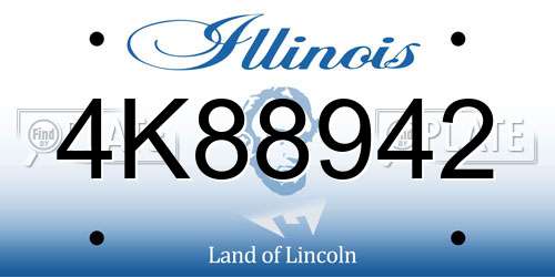 4K88942 Illinois License Plate