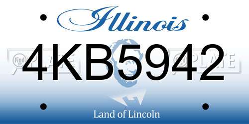 4KB5942 Illinois License Plate