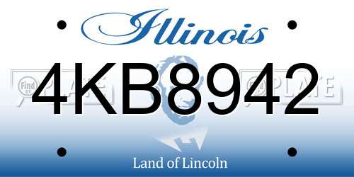4KB8942 Illinois License Plate