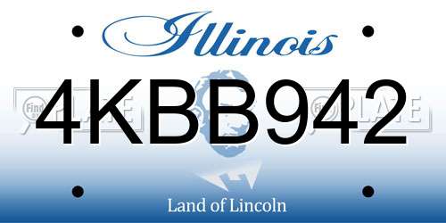 4KBB942 Illinois License Plate