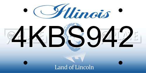 4KBS942 Illinois License Plate